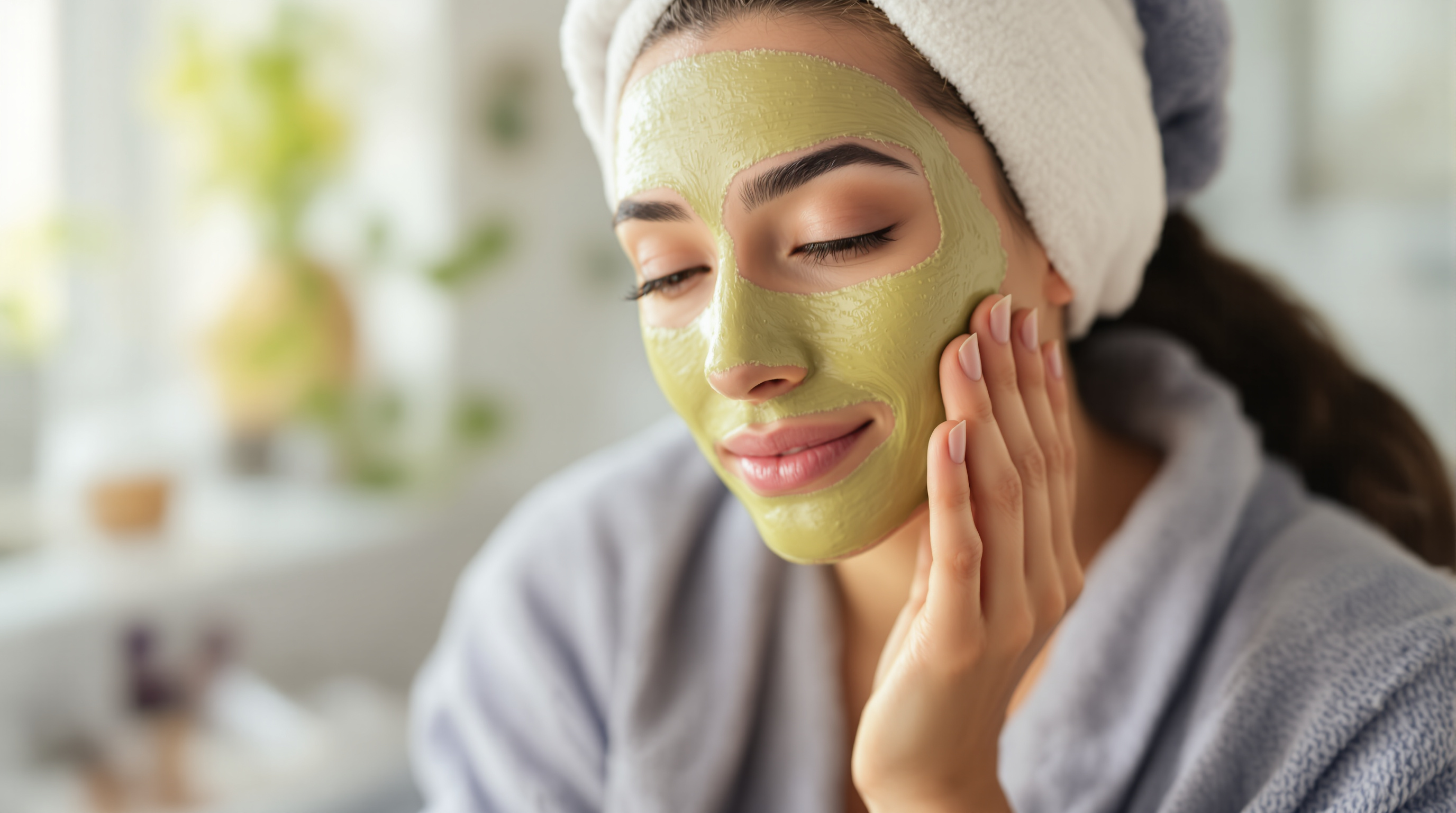 Preparation d'un masque naturel fait maison avec des ingredients biologiques
